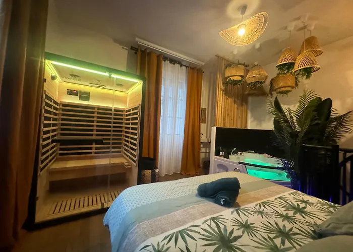 L'oasis Angevine - Balneo, Sauna, Cinema & Parking * Angers